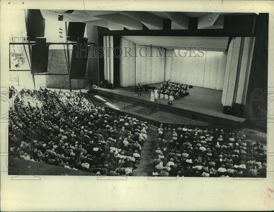 1976 Press Photo Tommy Harres Orchestra Concert Saratoga Performing Arts Center- Historic Images