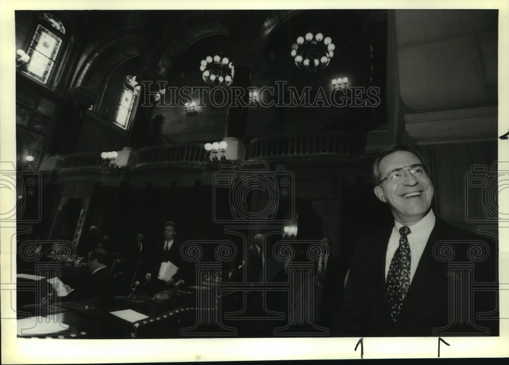 1995 Press Photo State Senate Chambers, New Senator Mike Hoblock, State Assembly - Historic Images