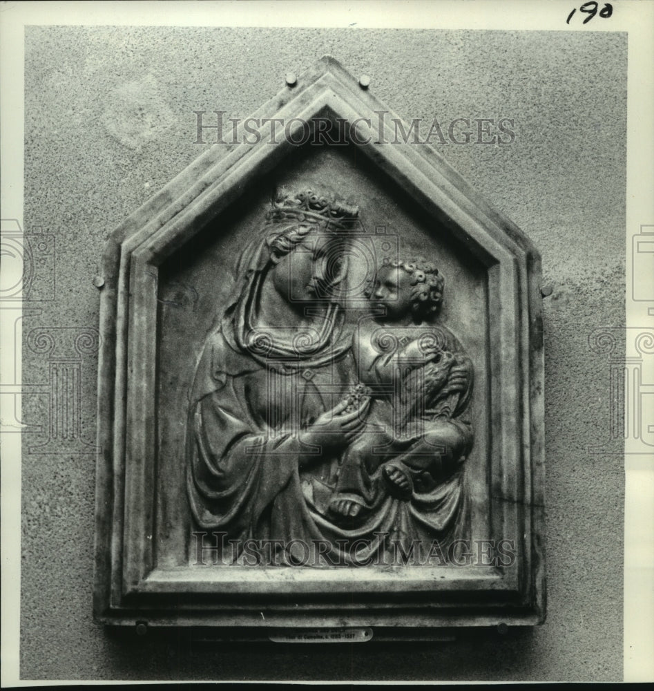 1982 Press Photo Marble Sculpture, The Hyde Collection, Glen Falls, New York - Historic Images