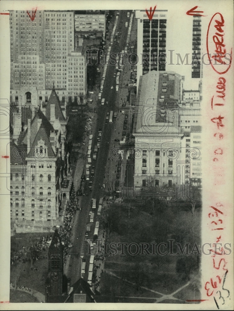 1978 Press Photo Civil Service Employees Association (CSEA) rally, Albany, NY - Historic Images