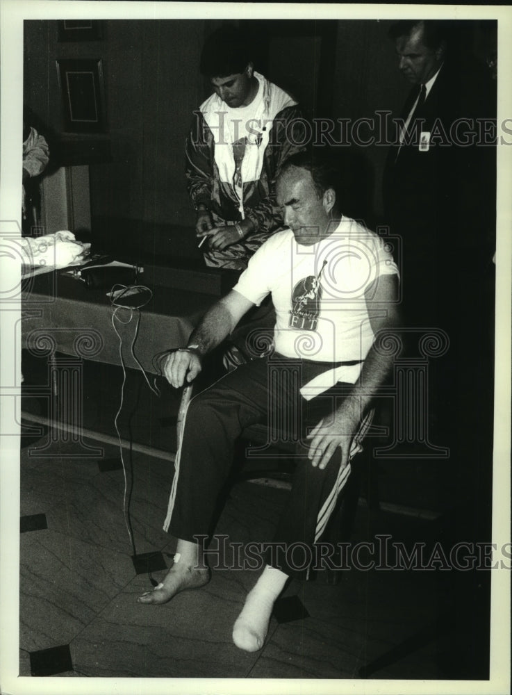 1990 Albany, New York Mayor Thomas Whalen takes stress test - Historic Images