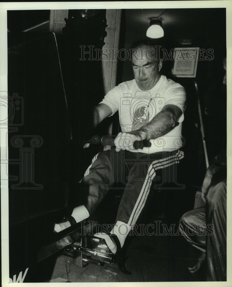 1990 Albany, New York Mayor Thomas Whalen takes stress test - Historic Images