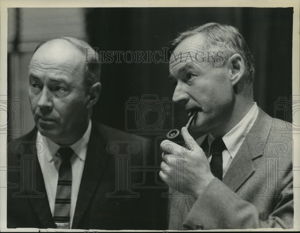1963 Press Photo Robert E. Irish & Thomas B. Wheeler, Albany, New York-Historic Images