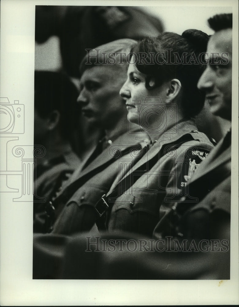 1975 New York State Trooper Clair Mulcaley at academy graduation - Historic Images