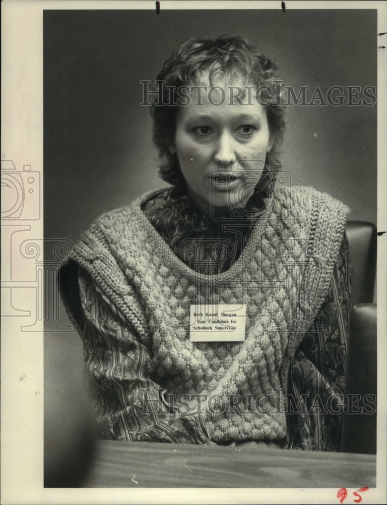 1985 Schodack, New York Town Supervisor Beth Morgan - Historic Images