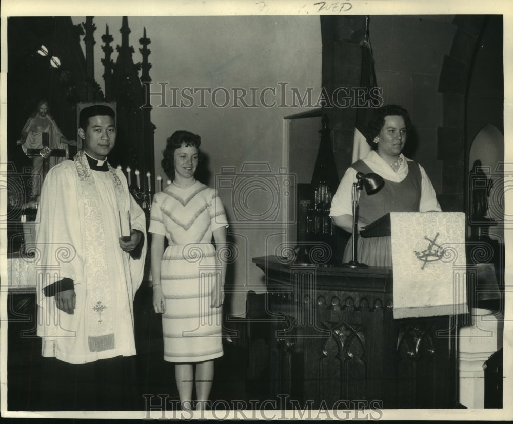 1961 Press Photo National Christian College Day ceremony, Germantown, New York-Historic Images