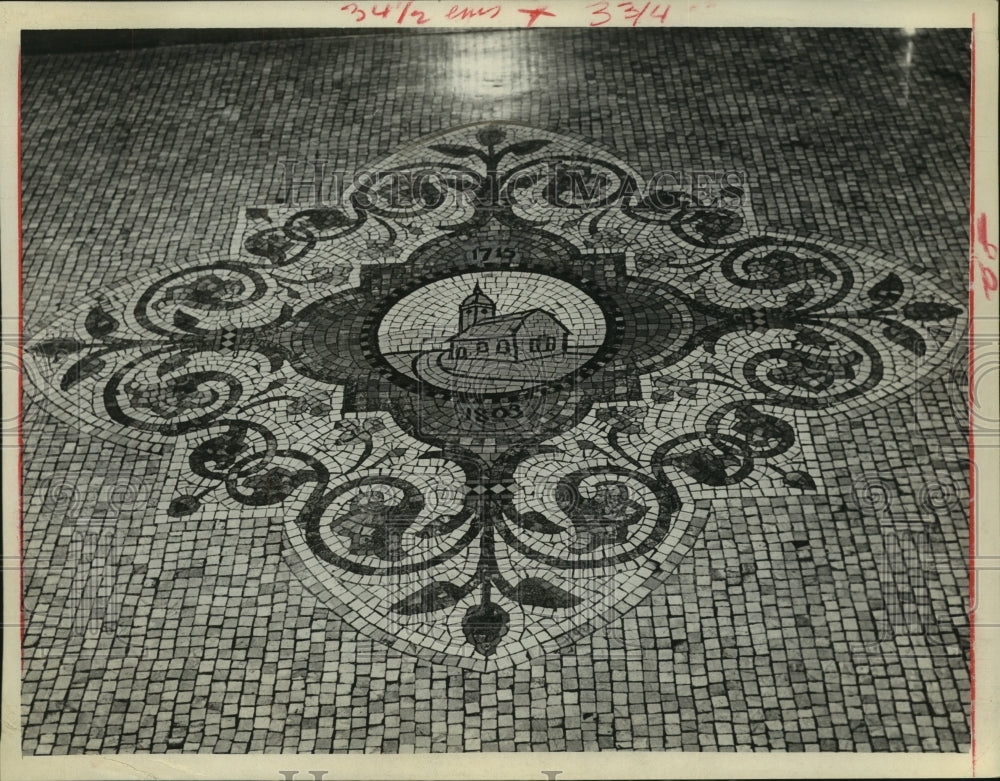 Press Photo Tile mosaic in St. Peter&#39;s Church, Albany, New York - tua09666-Historic Images