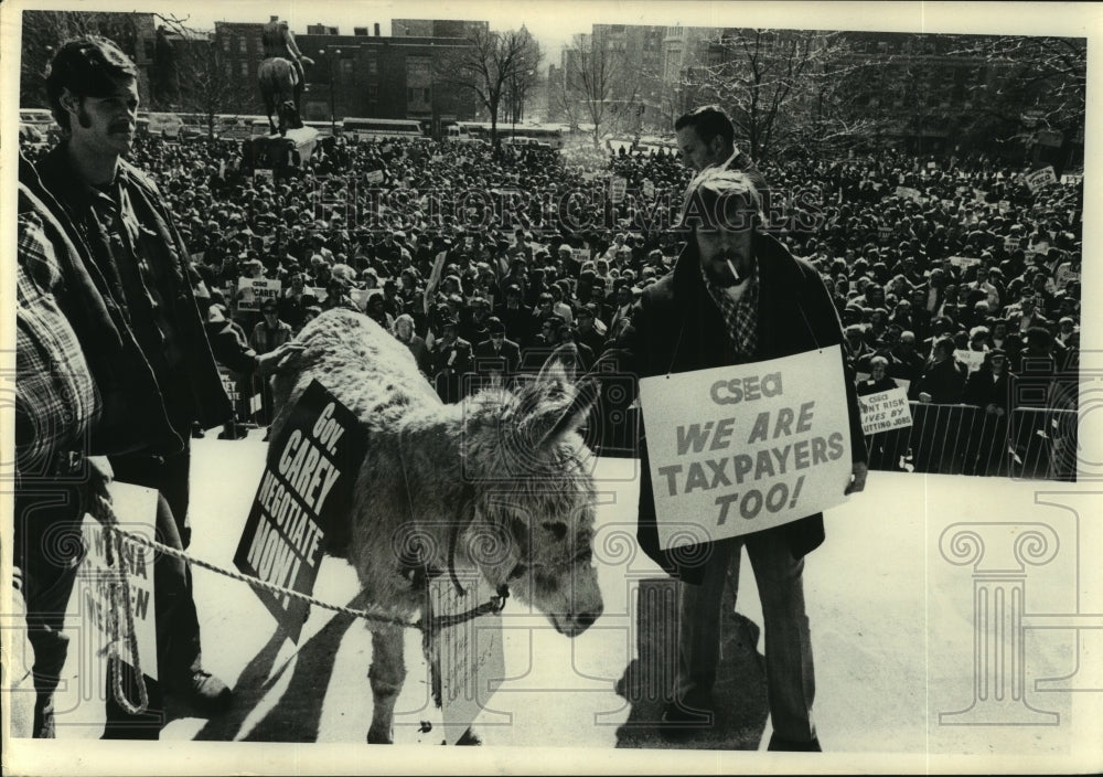 1978 Press Photo Civil Service Employees Association rally, Albany, New York-Historic Images