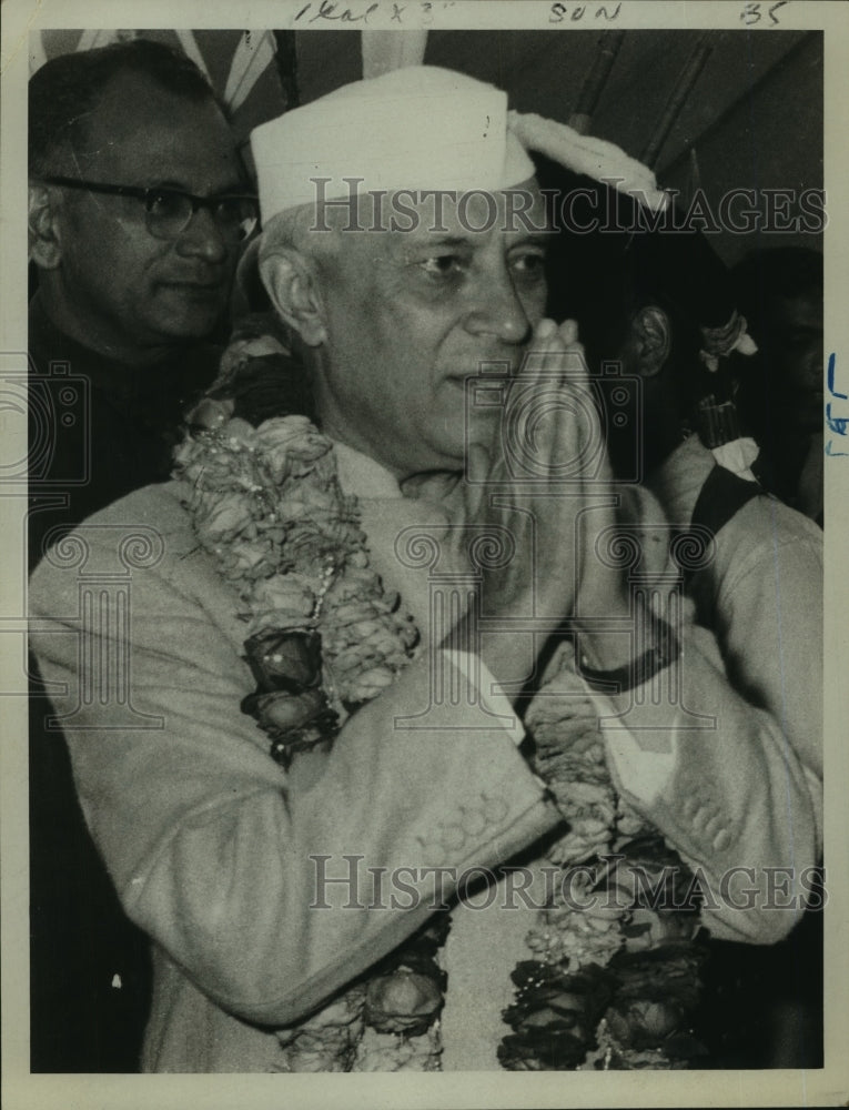 1964 Press Photo Indian Prime Minister Jawarhalal Nehru - tua10330-Historic Images