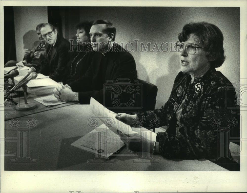 1983 Press Photo Press conference at Legislative Office Building, Albany, NY - Historic Images