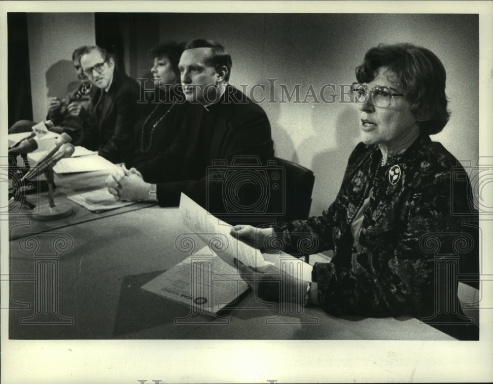 1983 Press Photo Press conference at Legislative Office Building, Albany, NY - Historic Images