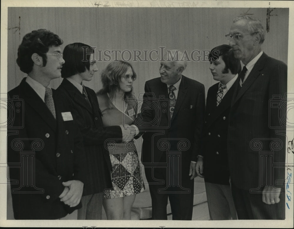 Press Photo National Commercial Bank scholarship award ceremony, Albany, NY-Historic Images