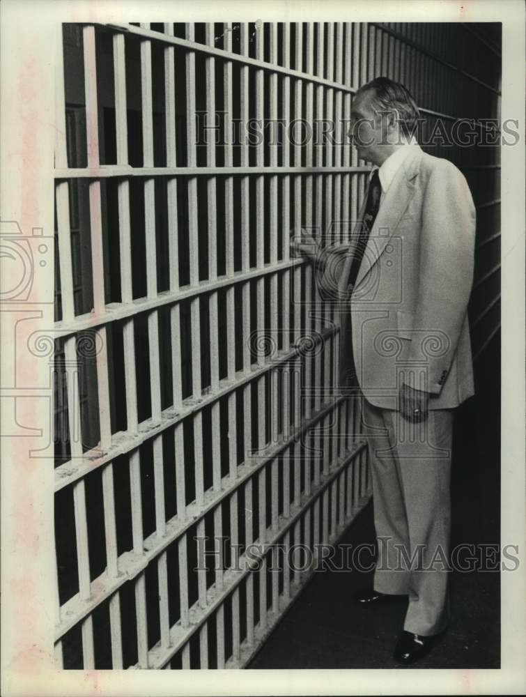 1976 Sheriff B. Waldron at Schenectady, New York County Jail - Historic Images
