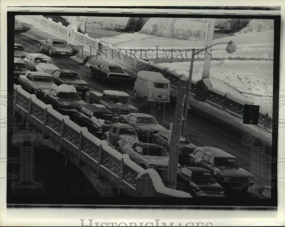 1973 Traffic congestion in Schenectady, New York - Historic Images