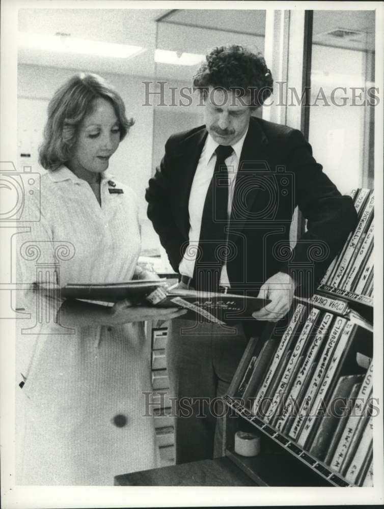 1980 Dr. John Noon and Linda Leitz, RN at AMCH Burn unit - Historic Images