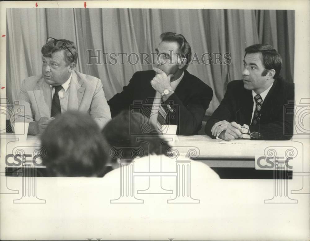 1980 Press Photo Clark Wemple, Clarence Lane, & Michael Hoblock, Albany, NY - Historic Images