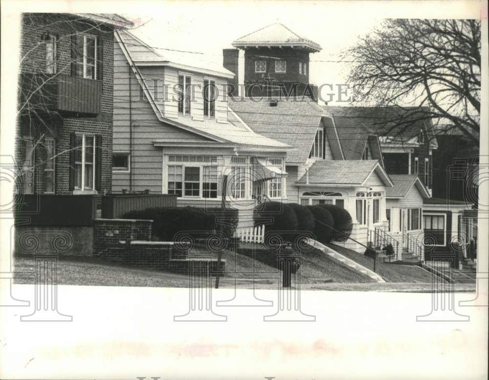 1981 Press Photo Houses along Lindbergh Avenue in North Albany, New York - Historic Images