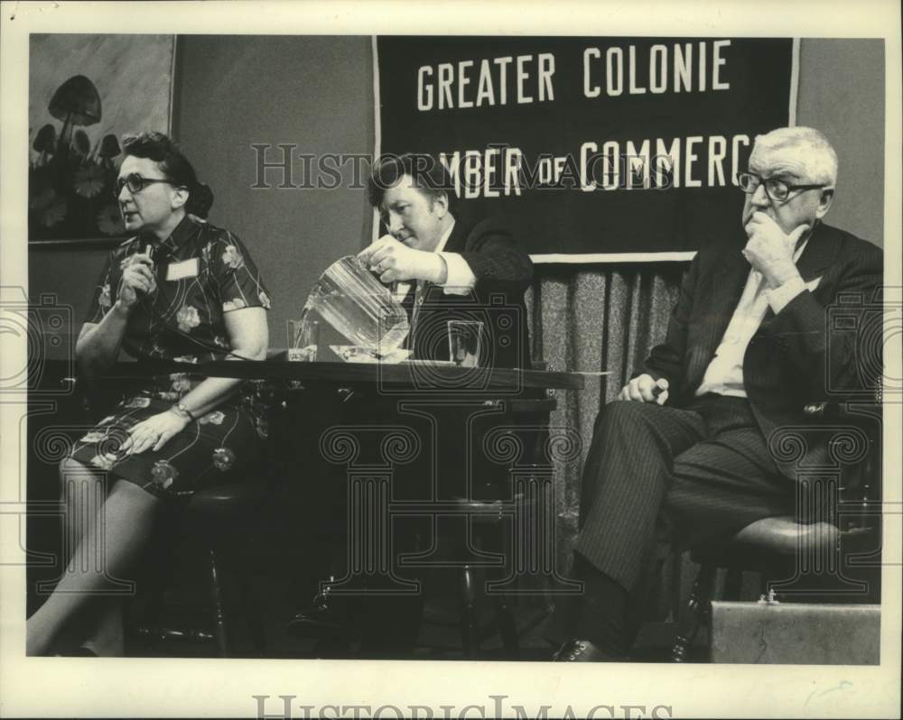 1976 Press Photo Meeting of the Colonie, New York Chamber of Commerce - Historic Images