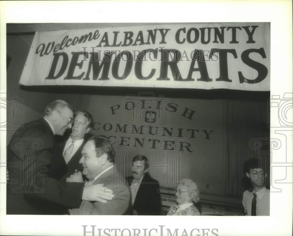 1994 Press Photo Albany County, NY Democrats elect new chairman, Leonard Weiss - Historic Images
