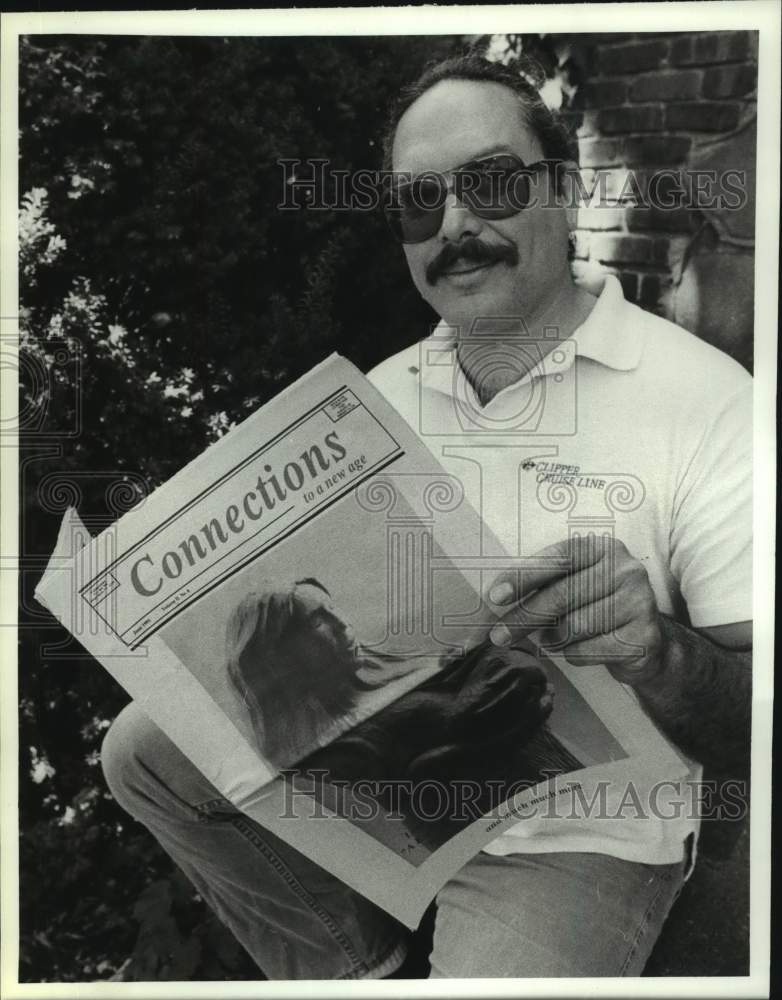 1991 Press Photo Joshua Schwartzbach, editor of Connections to a New Age Journal - Historic Images