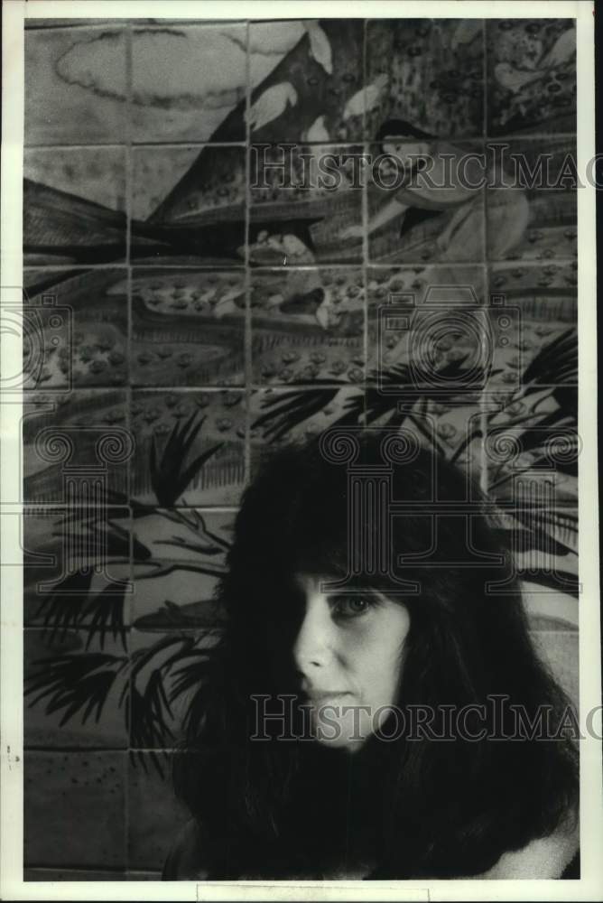 1987 Press Photo East Greenbush, New York artist Susan Nowogrodzski in Albany - Historic Images