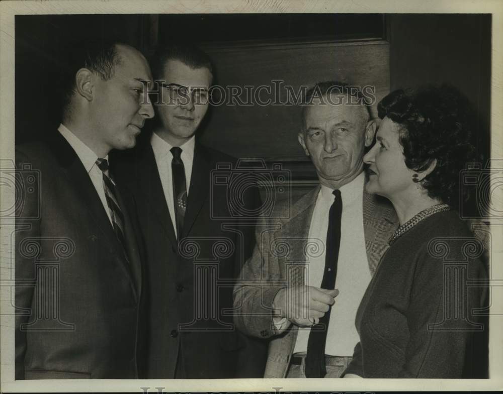 1965 Charles L Schwenke with others at Albany Savings Bank New York - Historic Images