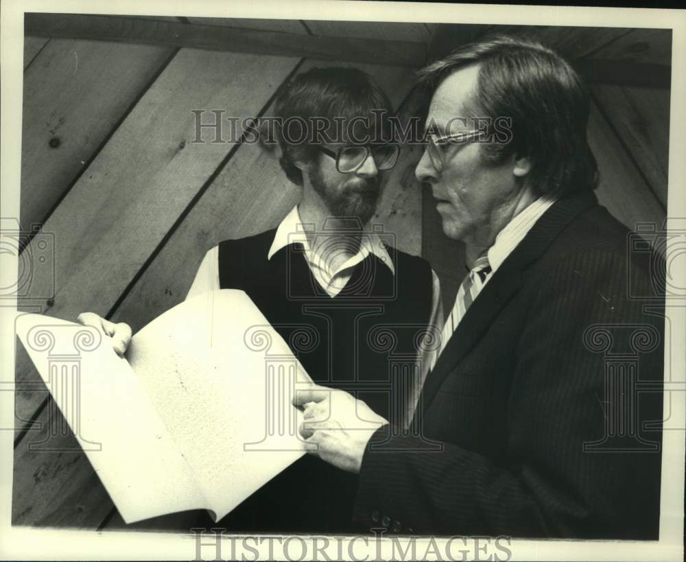 1984 Press Photo Northeaster Association of the Blind officials, Waterford, NY - Historic Images