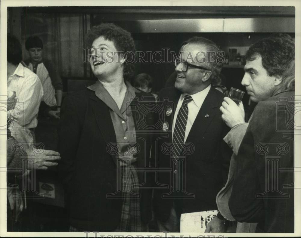 1983 Press Photo Karen Johnson &amp; Joe Notar at Hiberian Hall, Schenectady, NY - Historic Images