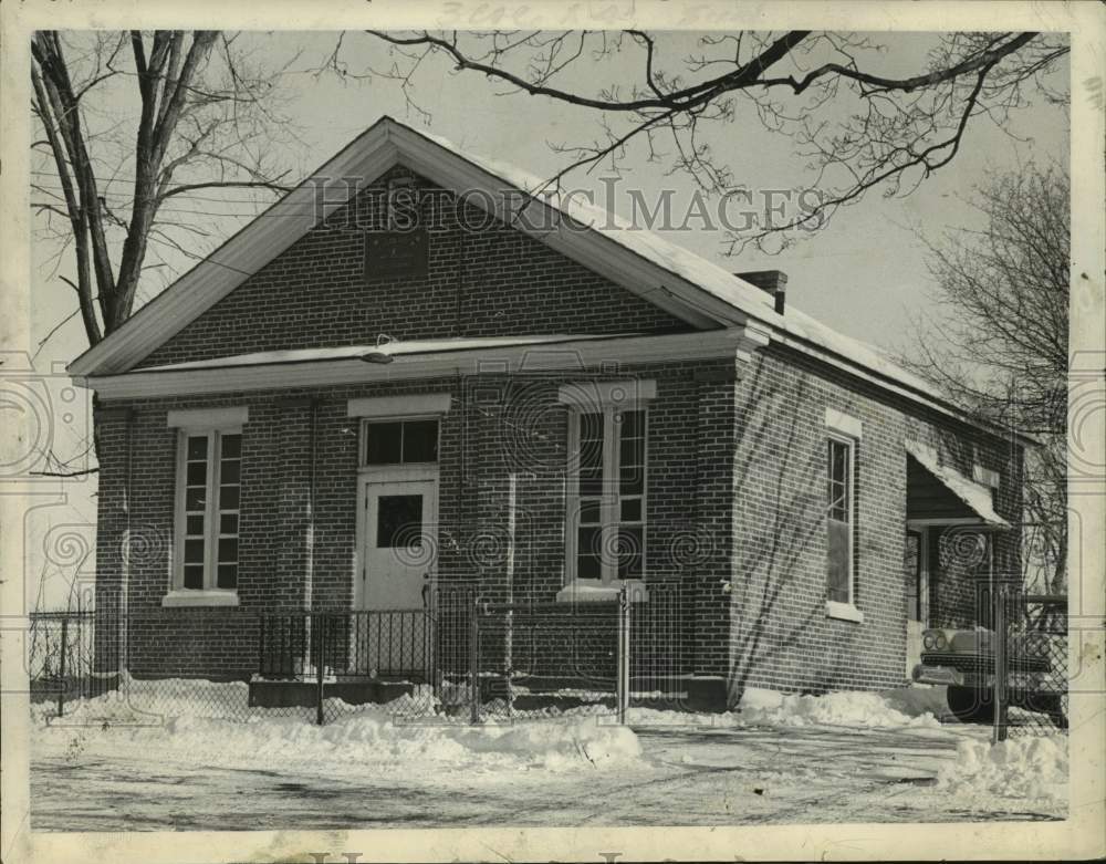 1964 Red brick schoolhouse in North Greenbush, New York - Historic Images