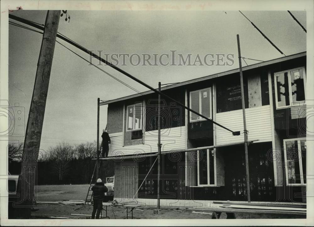 1980 Press Photo Construction at biblical studies school in Clifton Park, NY - Historic Images