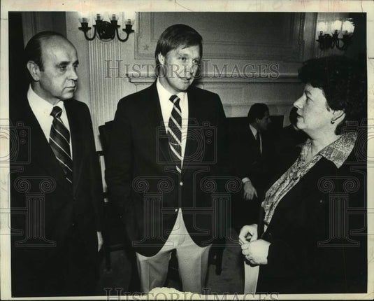 1982 Press Photo Edwin Mrozek, David Nowak, & Karen Johnson in Schenectady, NY - Historic Images