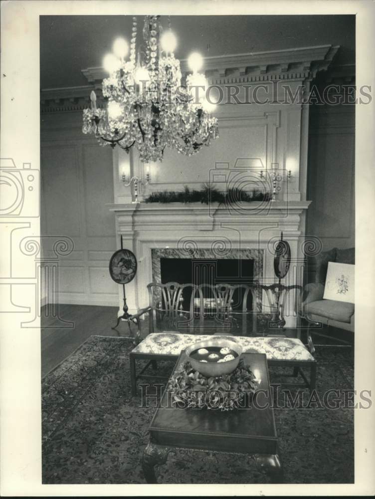 1983 Press Photo Interior photo of room in the Schuyler Mansion, Albany, NY - Historic Images