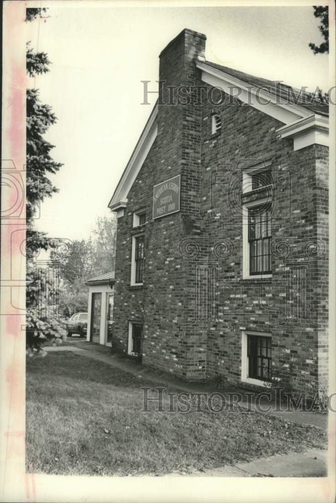 1977 Press Photo Exterior view of American Legion Post 1001, Scotia, New York - Historic Images