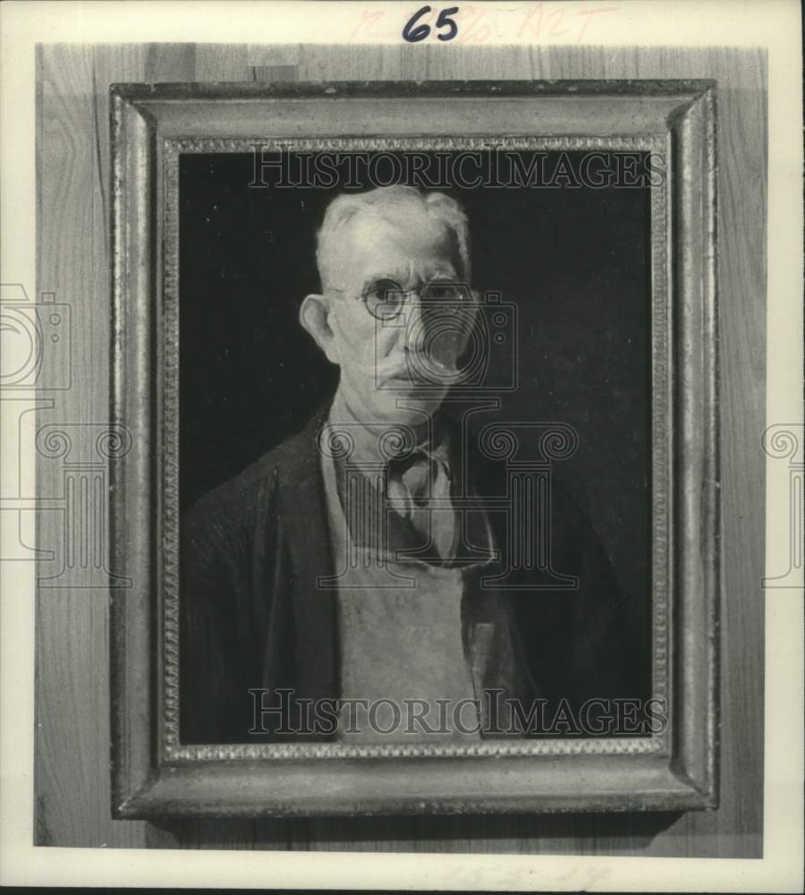 1981 Press Photo Painting by Gerrit beneker at Schenectady Museum, New York - Historic Images