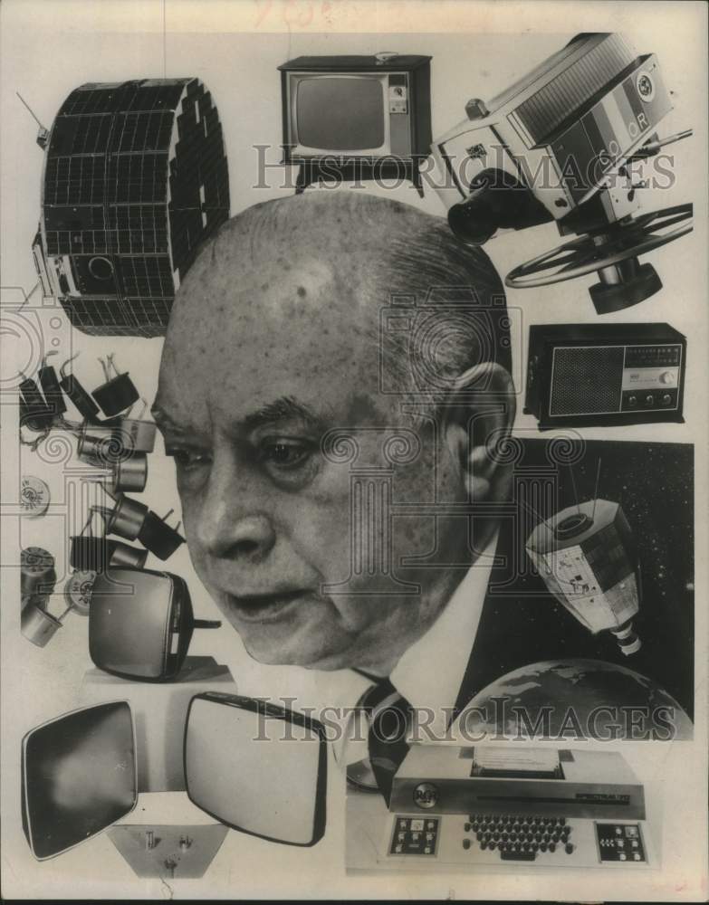 1966 Pioneer of American radio & television, David Sarnoff - Historic Images
