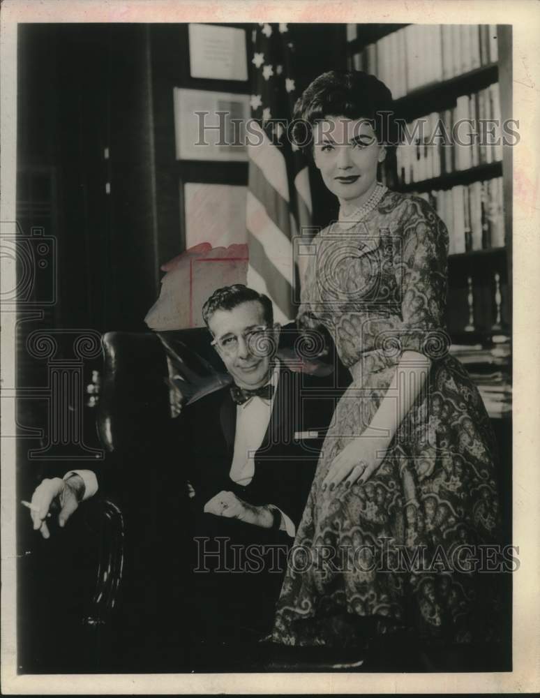 1960 Press Photo Director Dore Schary with actress Polly Bergen - tua16186-Historic Images