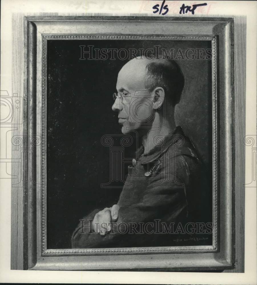 1981 Press Photo Painting by Gerrit Beneker at Schenectady Museum in New York - Historic Images