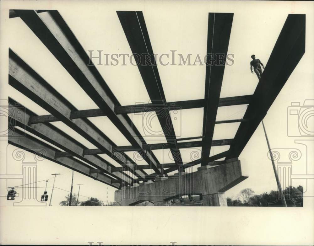 1982 New bridge in Scotia, New York to carry traffic over railroad - Historic Images