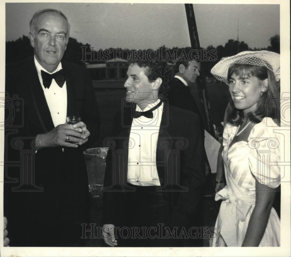 1986 Press Photo Traver's Gala attendees at Saratoga, New York Hall of Springs - Historic Images