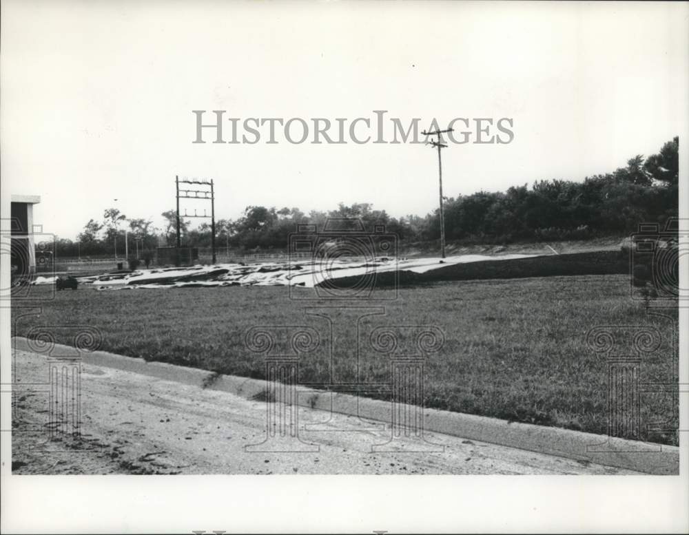 1980 Sludge pile at Schenectady, New York Sewage Plant - Historic Images