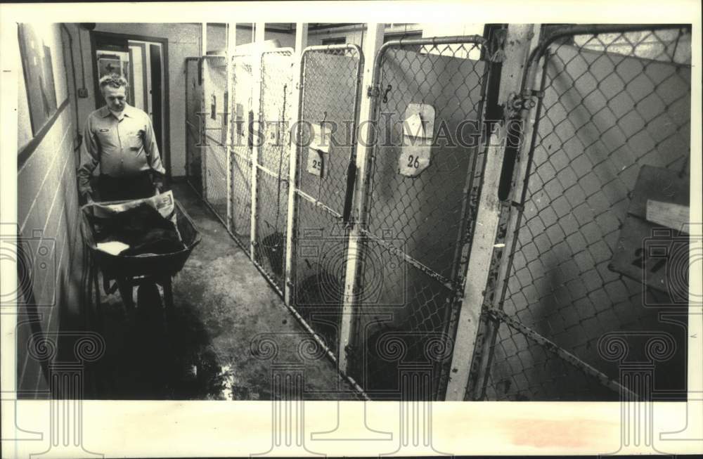 1980 Press Photo Schenectady, New York County Animal Shelter - tua16962 - Historic Images