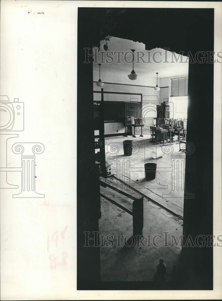 1974 Construction is underway at Watervliet High School, New York - Historic Images