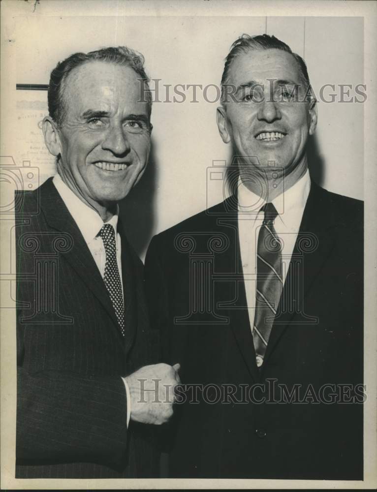 1966  Frank O'Connor poses with unidentifed man - Historic Images