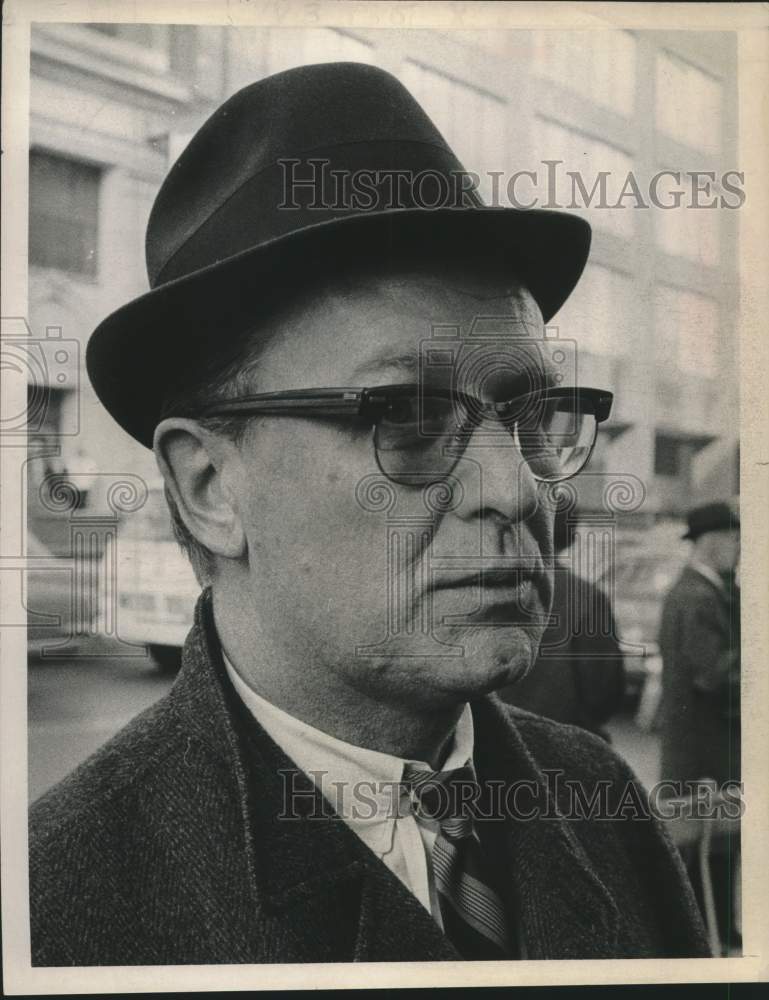 1968 John J. O'Connor, Sr, photographed outdoors - Historic Images