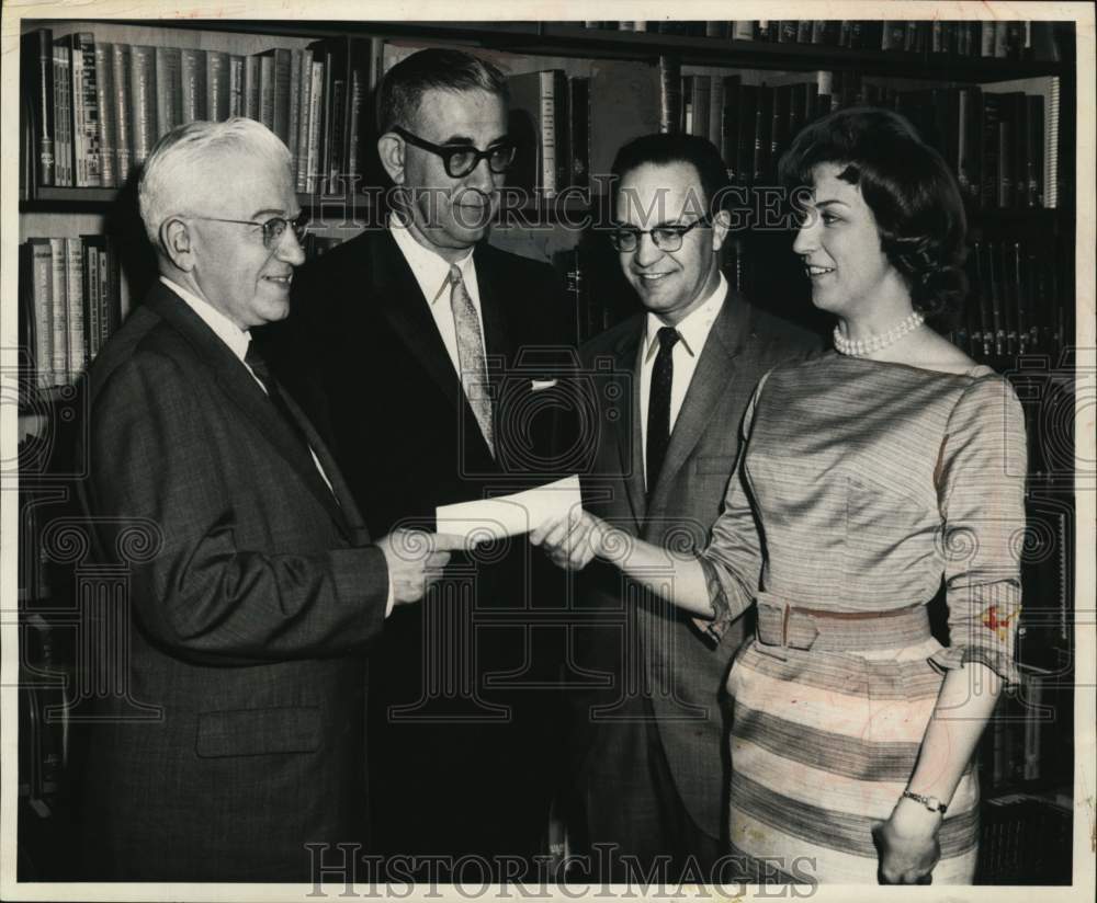 1964 Irene Witke receives $25 award from Capital District men - Historic Images