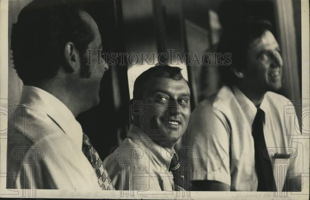 1973 Press Photo Ed McDonough, Allard Lowenstein, & Ned Pattison in New York-Historic Images