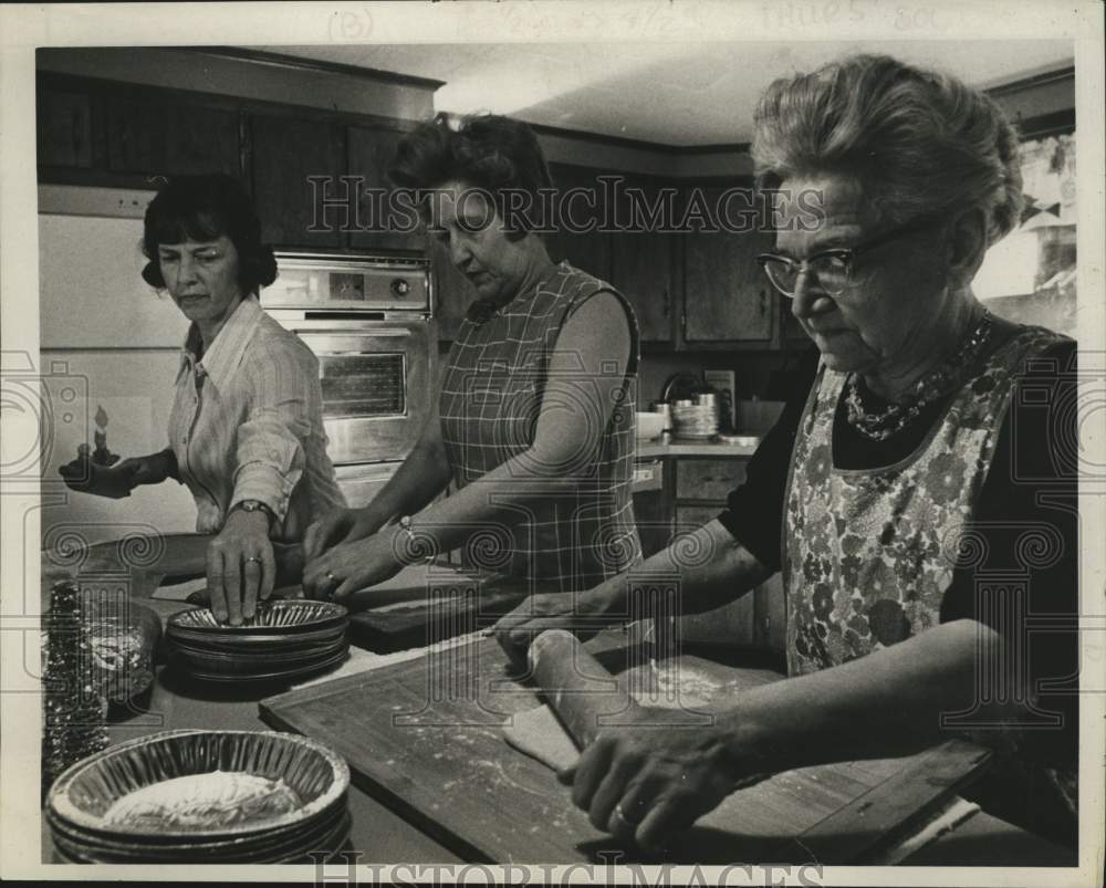 1970 Women baking at St. John the Baptist Church, Valatie, New York - Historic Images