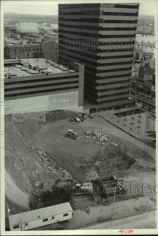 1980 Construction of Hilton Hotel in downtown Albany, New York - Historic Images