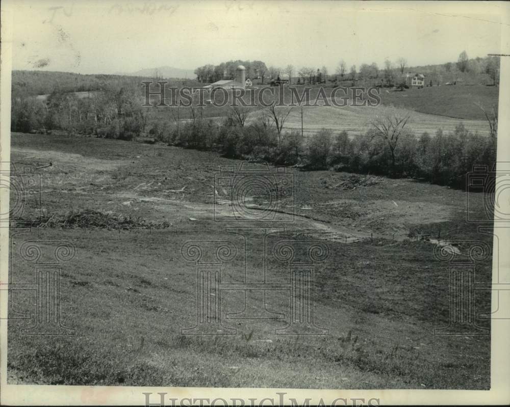 1972 View of Bear Kill Stream in Schoharie, New York - Historic Images