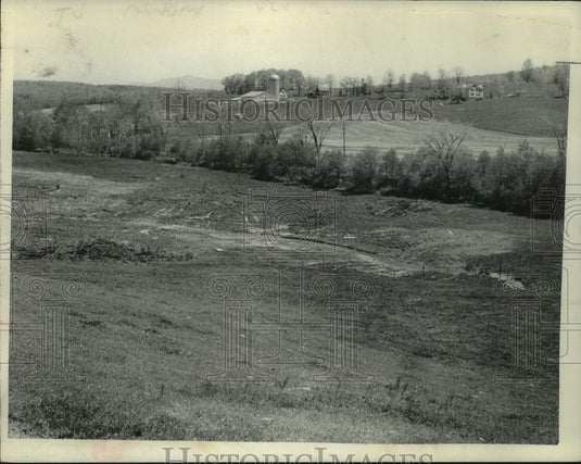 1972 View of Bear Kill Stream in Schoharie, New York - Historic Images